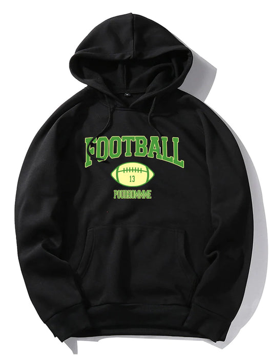 Football Print Hoodie