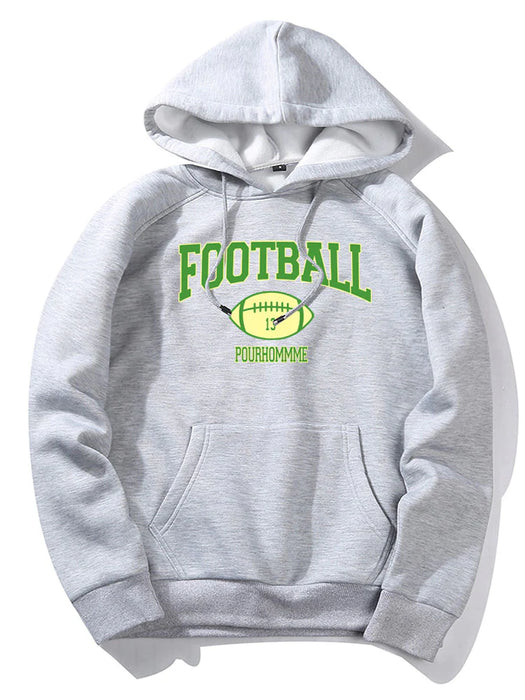 Football Print Hoodie