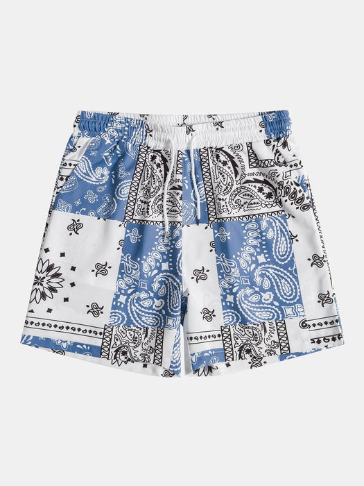 Paisley Print Drawstring Short