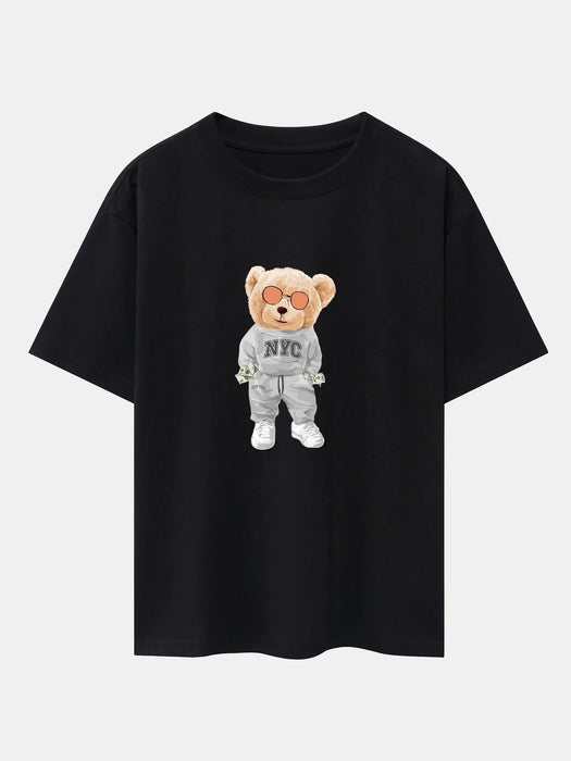 Bear Print Oversize T-Shirt