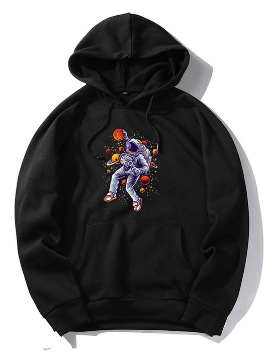 Basketball Astronaut Print Hoodie