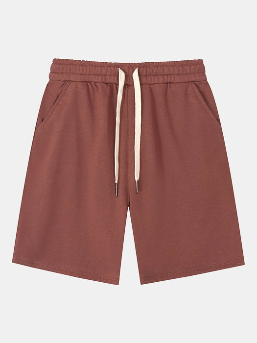 Drawstring Solid Colored Short