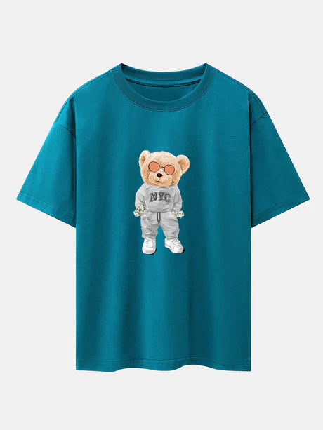 Bear Print Oversize T-Shirt