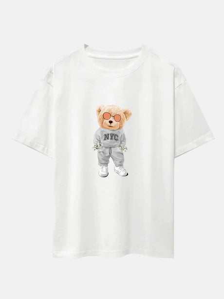 Bear Print Oversize T-Shirt