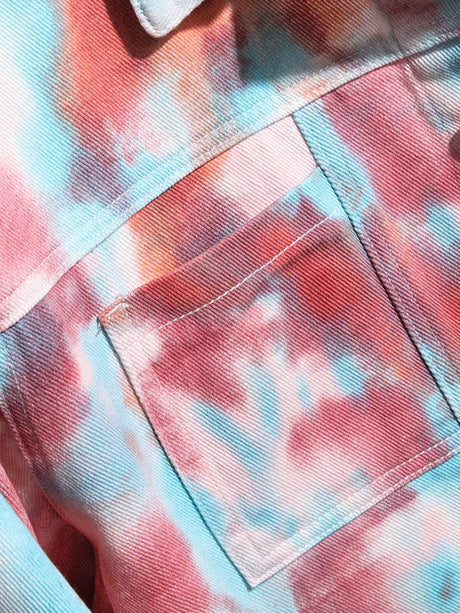 Tie Dye Denim Chore Jacket