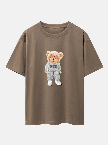 Bear Print Oversize T-Shirt