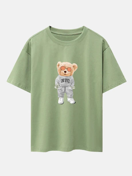 Bear Print Oversize T-Shirt