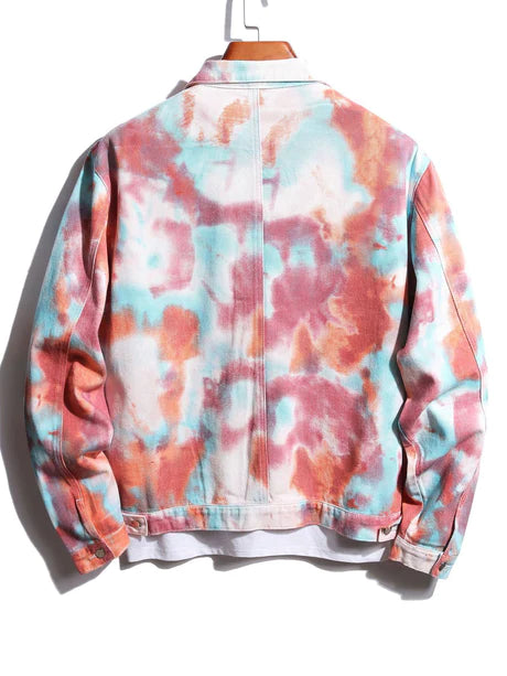 Tie Dye Denim Chore Jacket