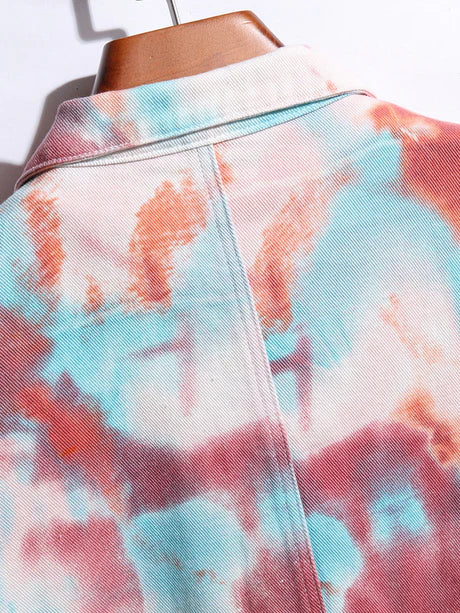 Tie Dye Denim Chore Jacket