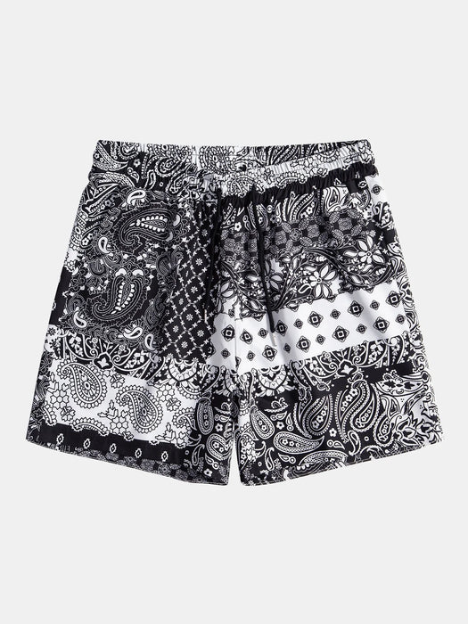 Paisley Floral Patchwork Print Short