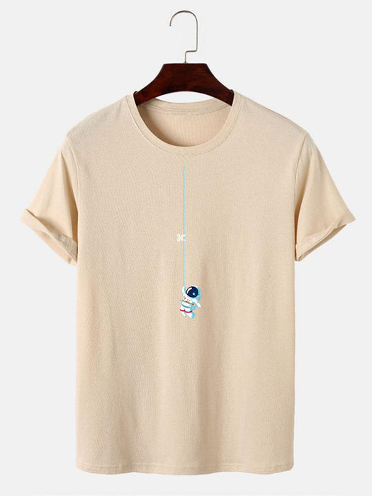 Astronaut On A String Print T-Shirt