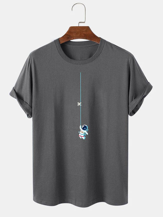 Astronaut On A String Print T-Shirt