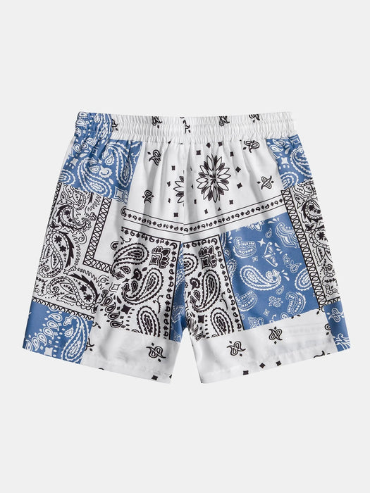 Paisley Print Drawstring Short