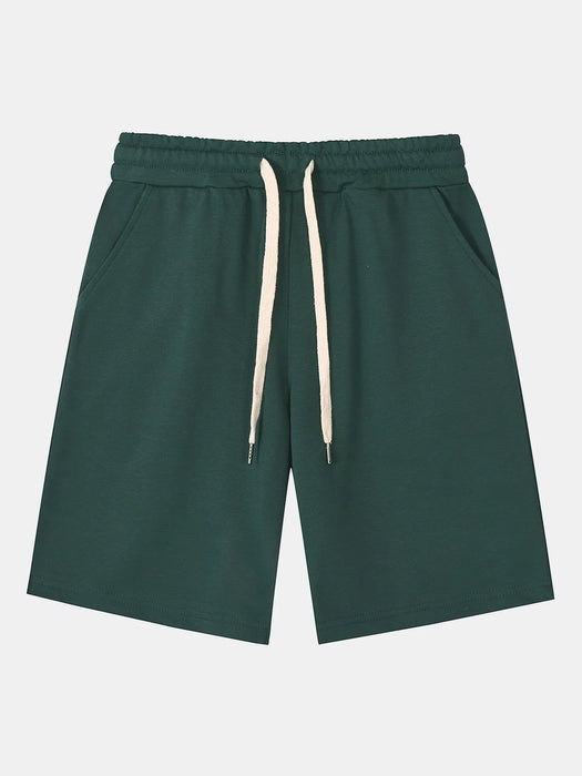 Drawstring Solid Colored Short