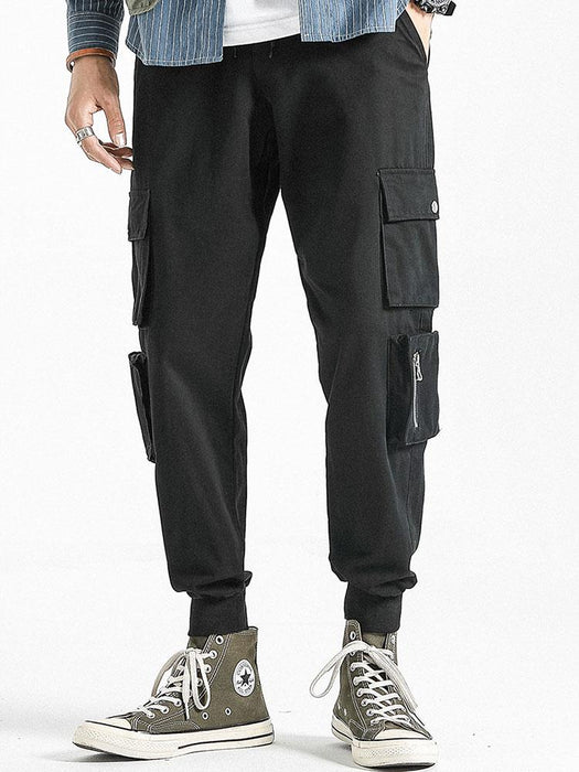 Drawstring Elastic Waist Cargo Jogger