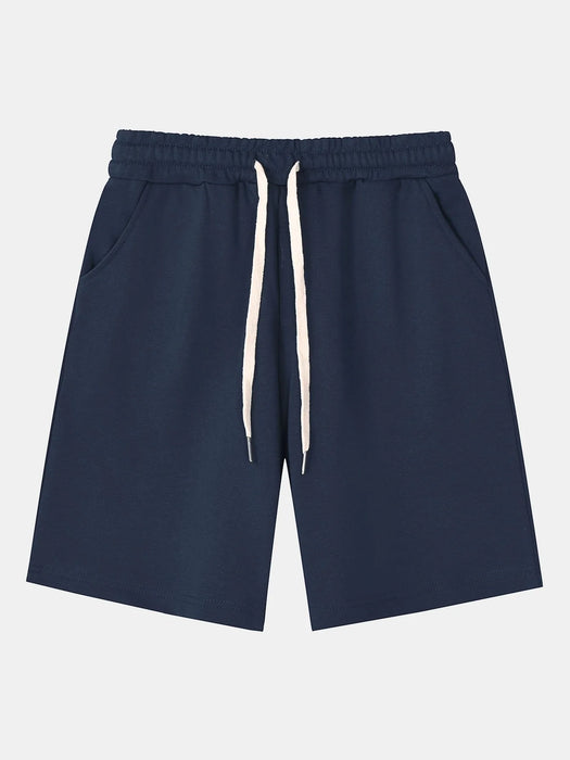 Drawstring Solid Colored Short