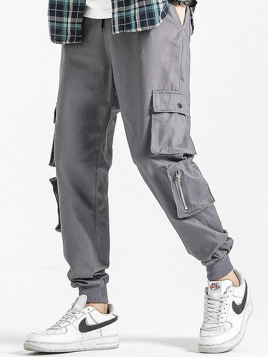 Drawstring Elastic Waist Cargo Jogger