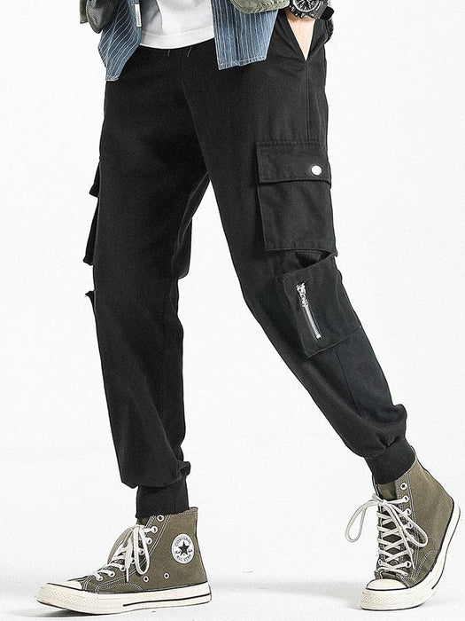 Drawstring Elastic Waist Cargo Jogger