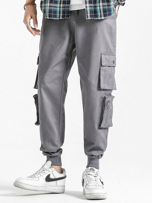 Drawstring Elastic Waist Cargo Jogger