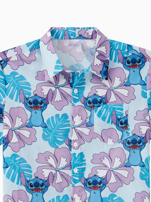 Family Matching Set Hawaiian Floral And Character Print Set